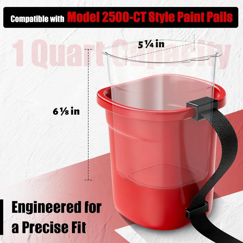 Hiumtree 48 Pcs Paint Pail Liners, Paint Bucket Liners for Paint Cups, Holds Up to a Quart of Paint or Stain, Use Solo or with a Bucket (Compatible with Model 2500-CT Style Paint Pails) - Image 4